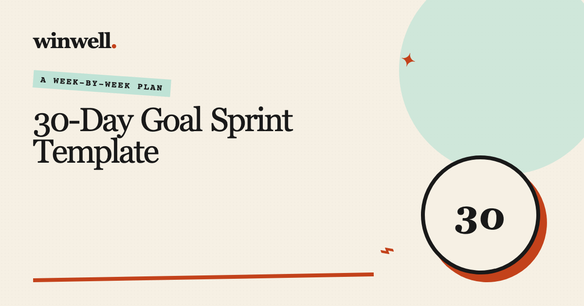 Cover image for 30-Day Goal Sprint Template: A Week-by-Week Plan